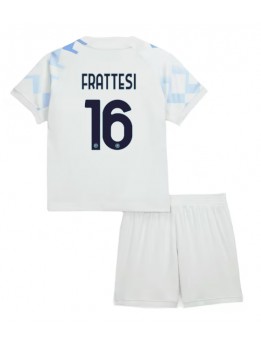 Inter Milan Davide Frattesi #16 Replika Borta Kläder Barn 2025-26 Kortärmad (+ byxor)